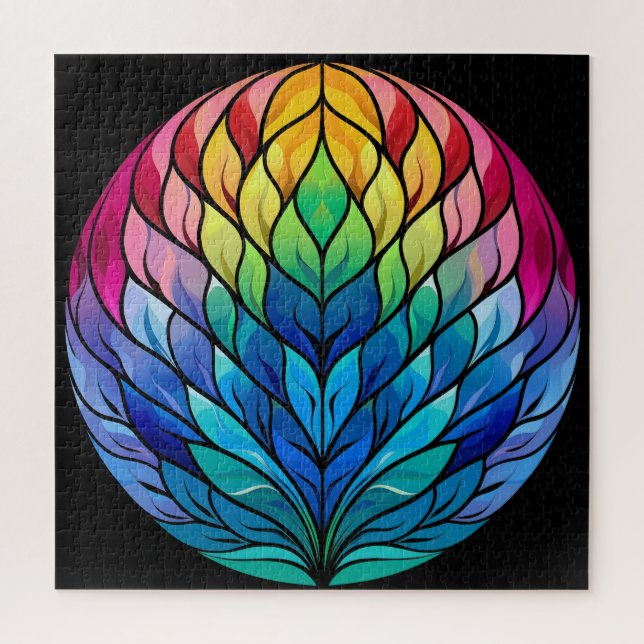 Globe of Rainbow Colours Jigsaw Puzzle (Vertical)