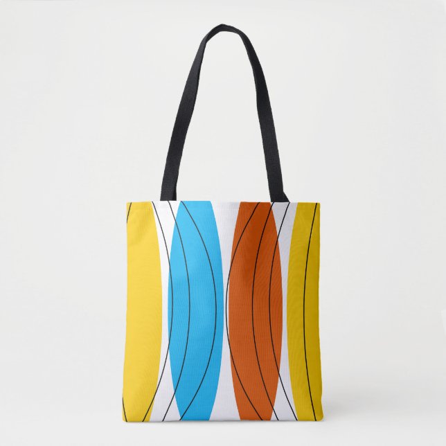 Globe Stripe all over tote Bag (Front)