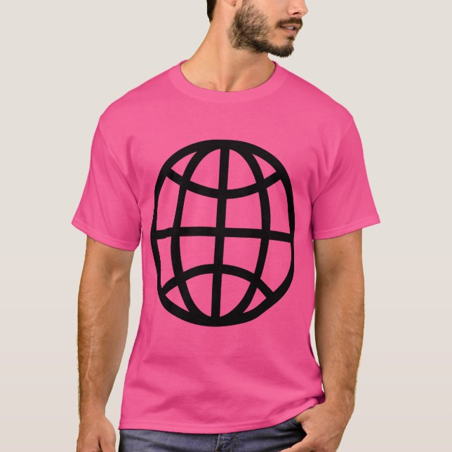 Globe Symbol - Black T-Shirt (Front)