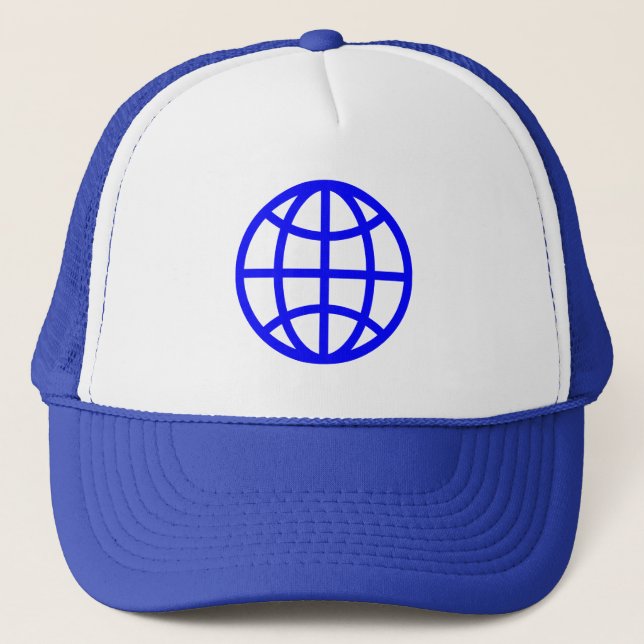 Globe Symbol - Blue Trucker Hat (Front)