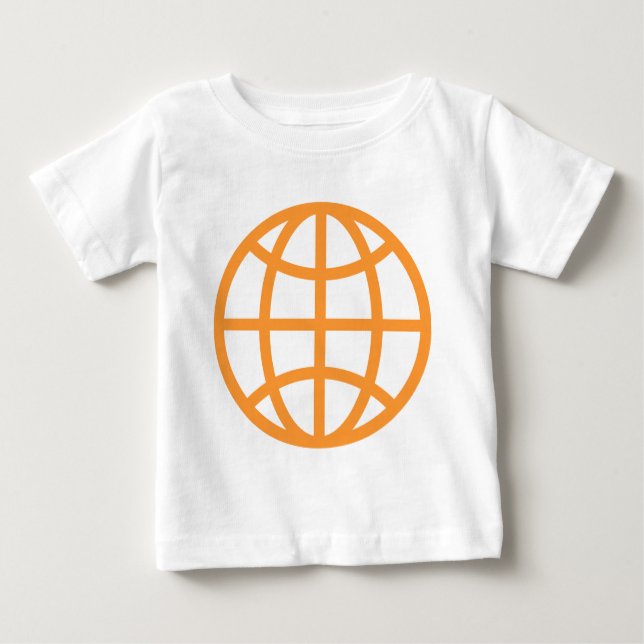 Globe Symbol - Light Orange Baby T-Shirt (Front)
