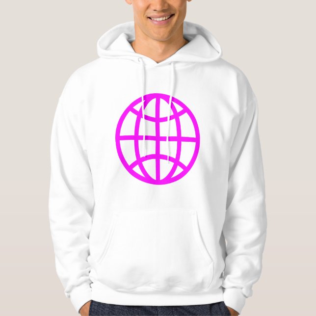 Globe Symbol - Magenta Hoodie (Front)