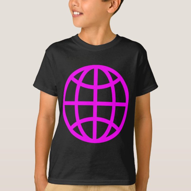 Globe Symbol - Magenta T-Shirt (Front)