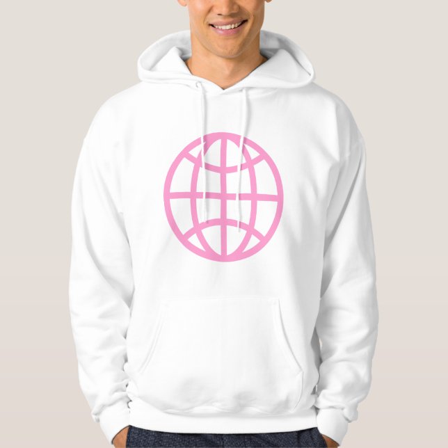 Globe Symbol - Pink Hoodie (Front)