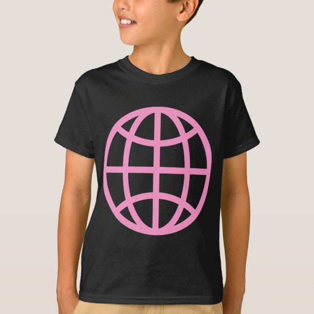 Globe Symbol - Pink T-Shirt (Front)