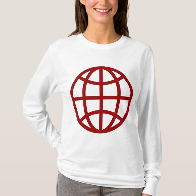 Globe Symbol - Ruby Red T-Shirt (Front)