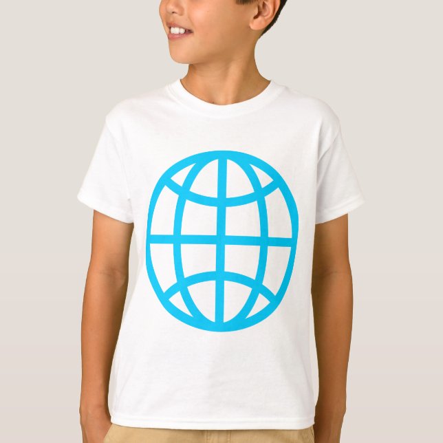 Globe Symbol - Sky Blue T-Shirt (Front)