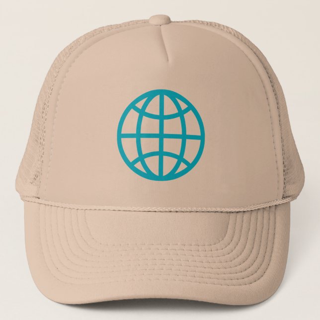 Globe Symbol - Sky Blue Trucker Hat (Front)