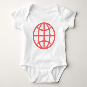 Globe Symbol - Tropical Pink Baby Bodysuit