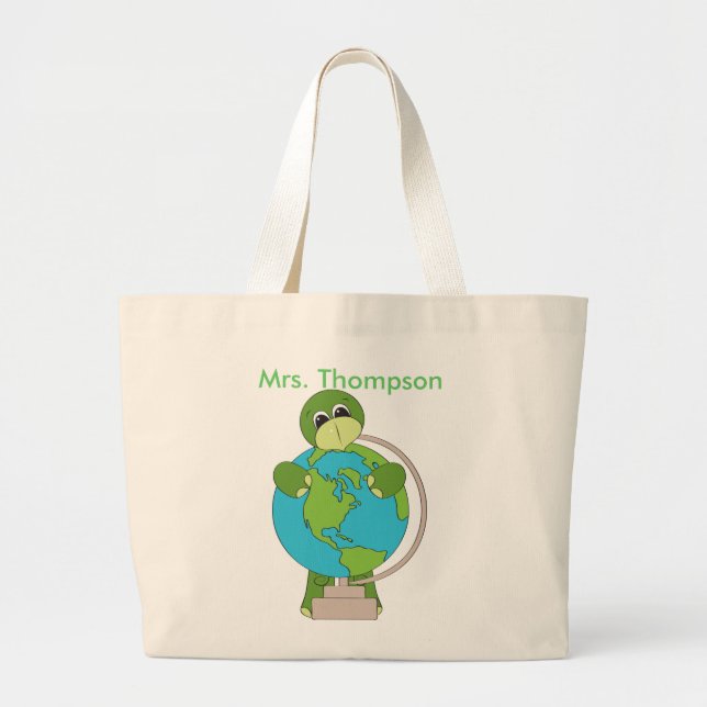 Globe Teacher Tote Bag (Front)