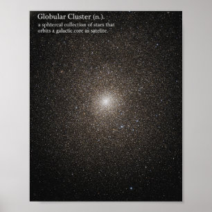 Globular Cluster Space Astronomy Definition Poster