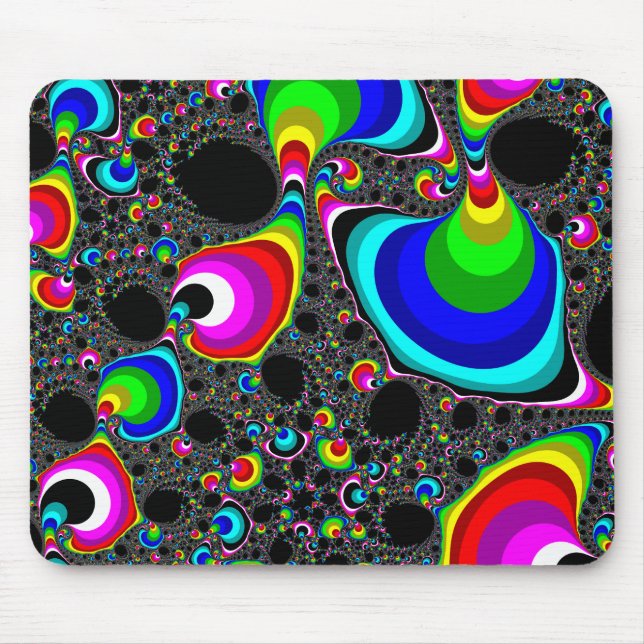 Globular Rainbow - Fractal Mouse Pad (Front)