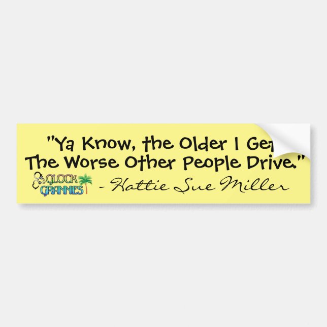 Glock Granny Bumper Sticker (Front)