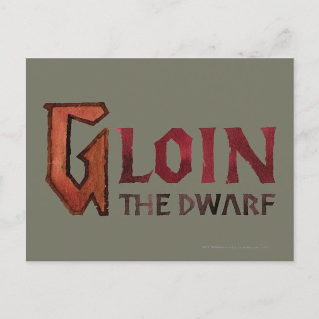 Gloin Name Postcard (Front)