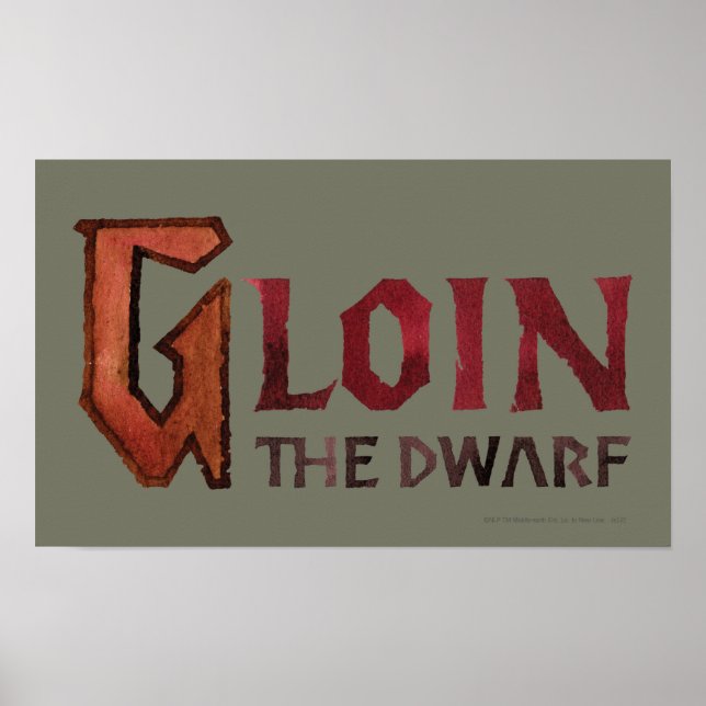 Gloin Name Poster (Front)