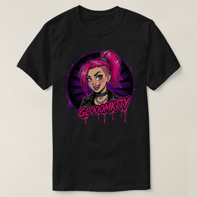 Gloomkitty Dark T-Shirt (Design Front)