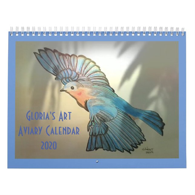 Gloria's Art Aviary Calendar 2020 (Cover)