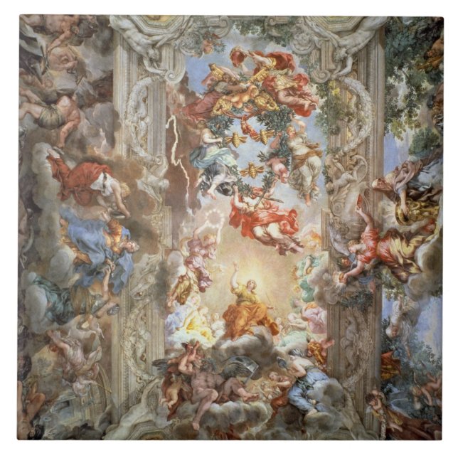 Glorification of the Reign of Pope Urban VIII (156 Tile (Front)