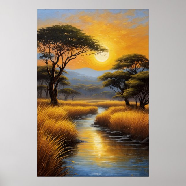 Glorious African Sunset Poster (Front)