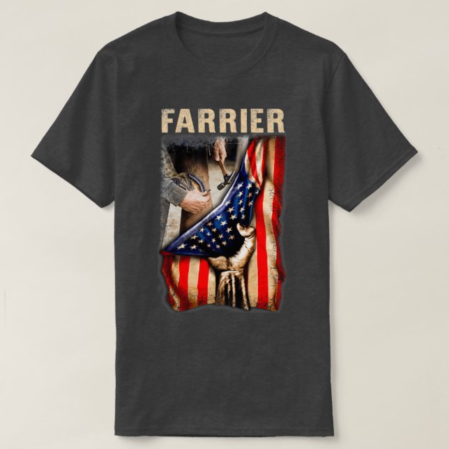 Glorious American Farrier T T-Shirt (Design Front)