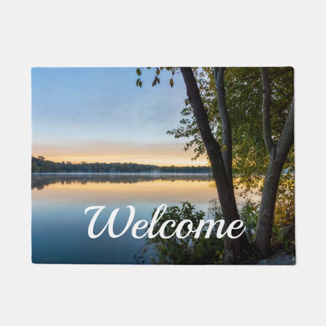 Glorious Autumn Morning Welcome Doormat (Front)
