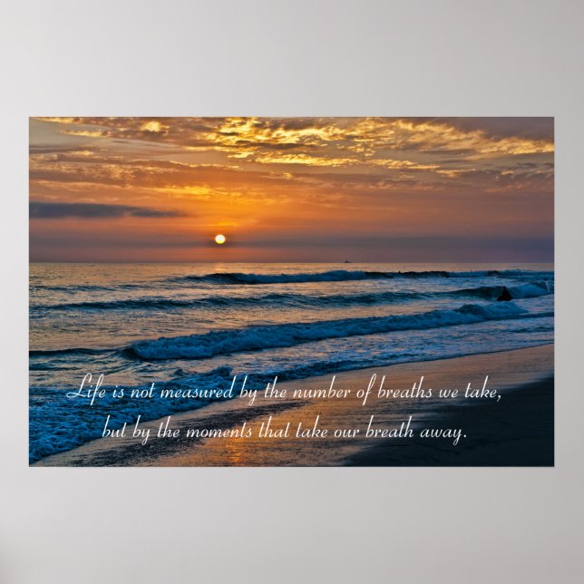 Glorious California Pacific Ocean Sunset Poster (Front)