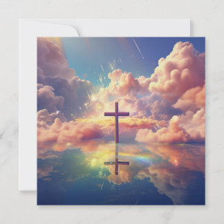 Glorious Christian Cross Greeting Card