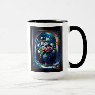 Glorious Floral Bouquet Under A Moonlit Sky Mug