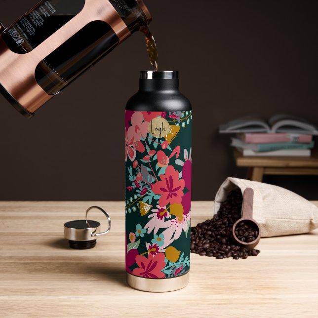Glorious Garden Joyful Water Bottle (Coffee (Rotated))