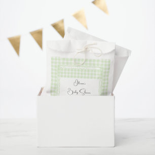 Glorious Green Gingham Favour Bags