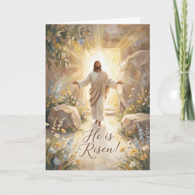 Glorious He is Risen Easter Card (Front)