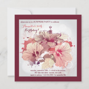 Glorious Hibiscus Party Invitation