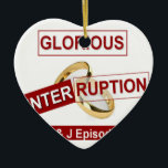 Glorious Interruption: A Golden Beginning Ceramic Tree Decoration<br><div class="desc">Glorious Interruption: A Golden Beginning Add a touch of romance to game night with our custom Glorious Interruption playing cards, or decorate your space with elegant holiday ornaments that symbolise eternal love and commitment. Every interruption can be glorious! The Glorious Interruption design from Achempong’s Zazzle Vibrant Collection is a bold...</div>