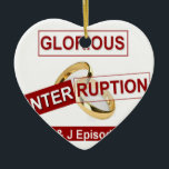Glorious Interruption: A Golden Beginning Ceramic Tree Decoration<br><div class="desc">Glorious Interruption: A Golden Beginning Add a touch of romance to game night with our custom Glorious Interruption playing cards, or decorate your space with elegant holiday ornaments that symbolise eternal love and commitment. Every interruption can be glorious! The Glorious Interruption design from Achempong’s Zazzle Vibrant Collection is a bold...</div>