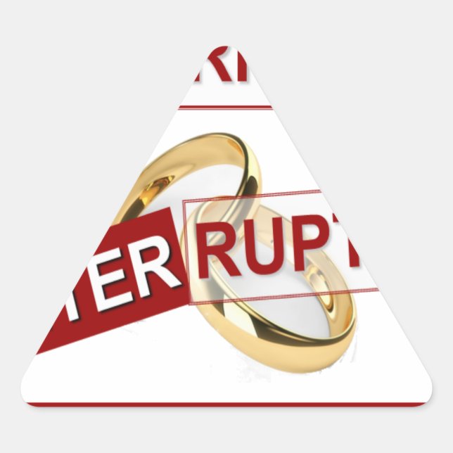 Glorious Interruption: A Golden Beginning Triangle Sticker (Front)