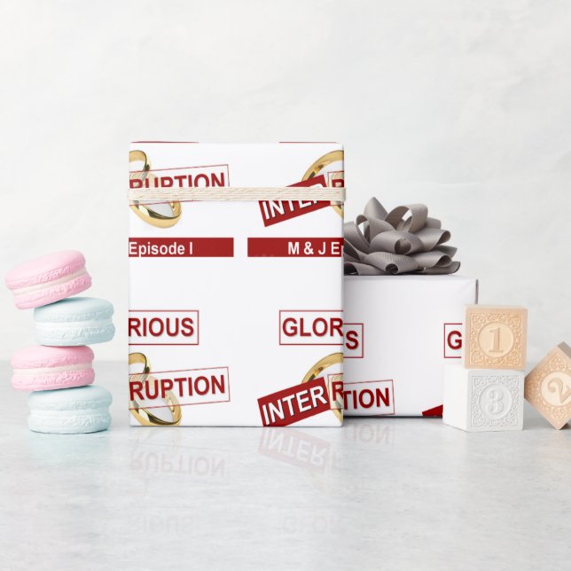 Glorious Interruption: A Golden Beginning Wrapping Paper (Baby Shower)