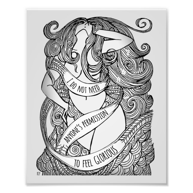 Glorious Medium Print in Grey (Front)