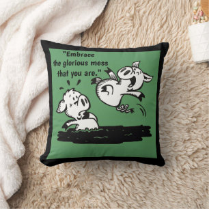 'Glorious Mess' Throw Pillow