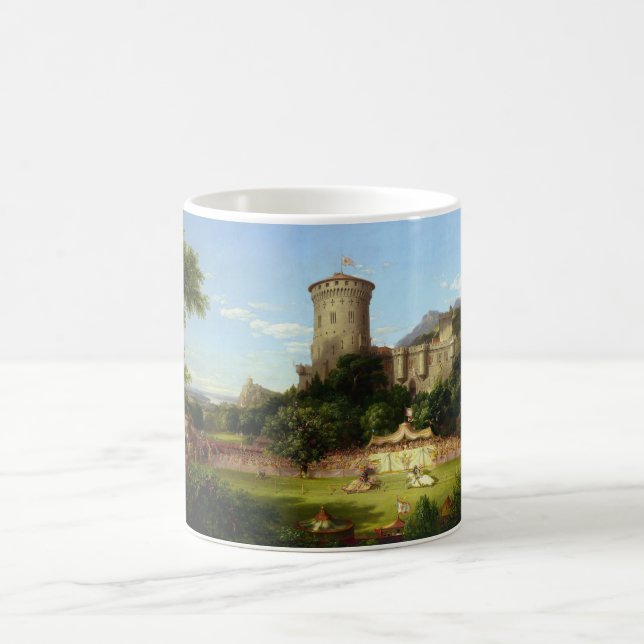 Glorious Past (Mediaeval Castle & Jousting Knights Coffee Mug (Center)