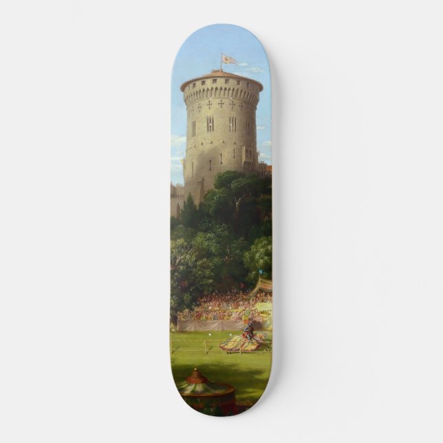 Glorious Past (Mediaeval Joust) (Vintage Art) Skateboard (Front)
