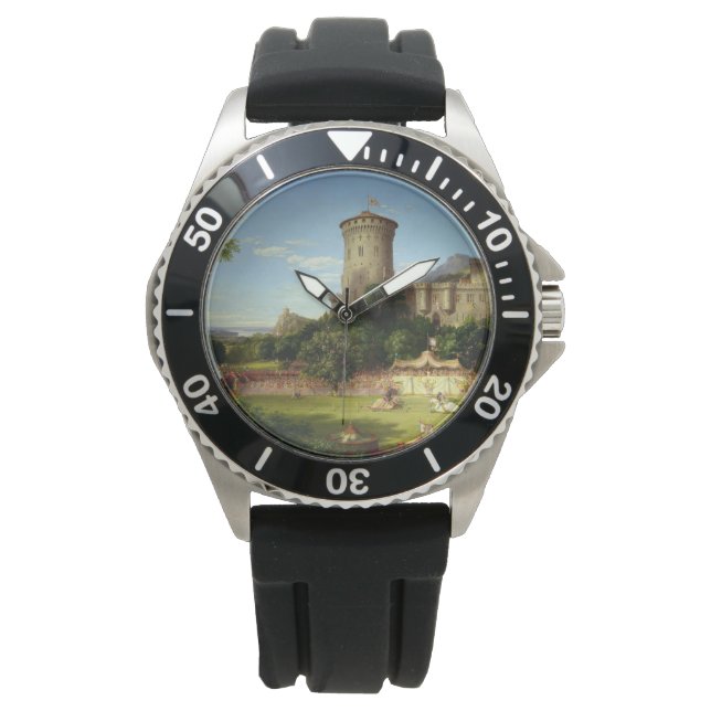 Glorious Past (Mediaeval Joust) (Vintage Art) Watch (Front)