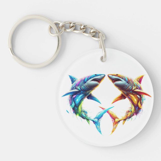 Glorious Shark Key Ring (Front)