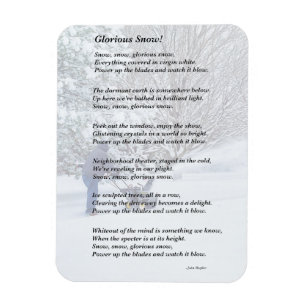 Glorious Snow Seasonal Poem Magnet