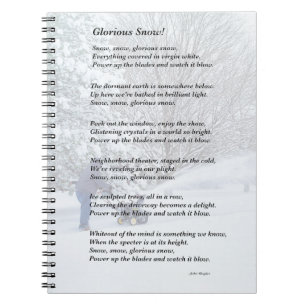 Glorious Snow Seasonal Poem Notebook