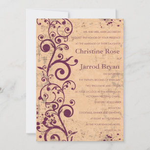 Glorious Vintage-wedding invitation