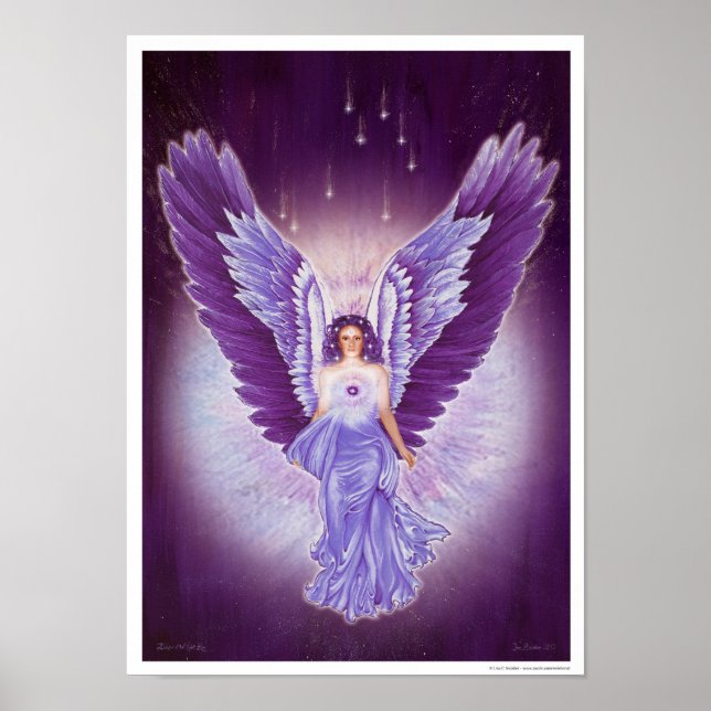 Glorious Violet Amethyst Angel Poster (Front)