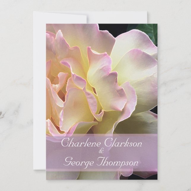 Glorious Yellow Rose Garden Wedding Invitation (Front)