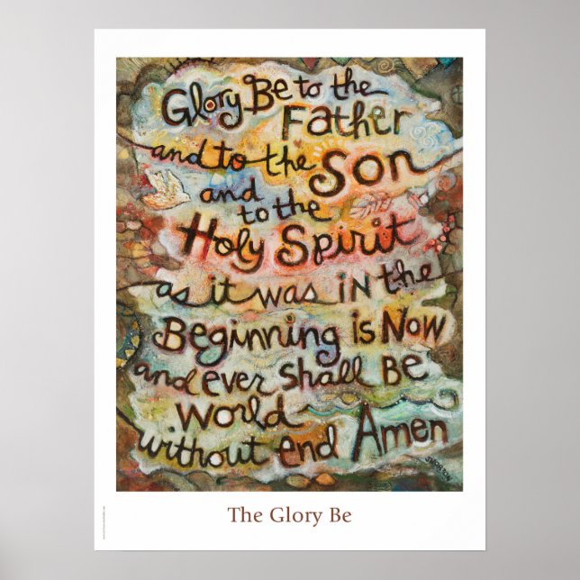 Glory Be Prayer poster for Catholic classroom (Front)