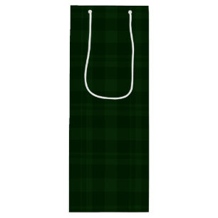 Glory Christmas Green Tartan Wine Gift Bag