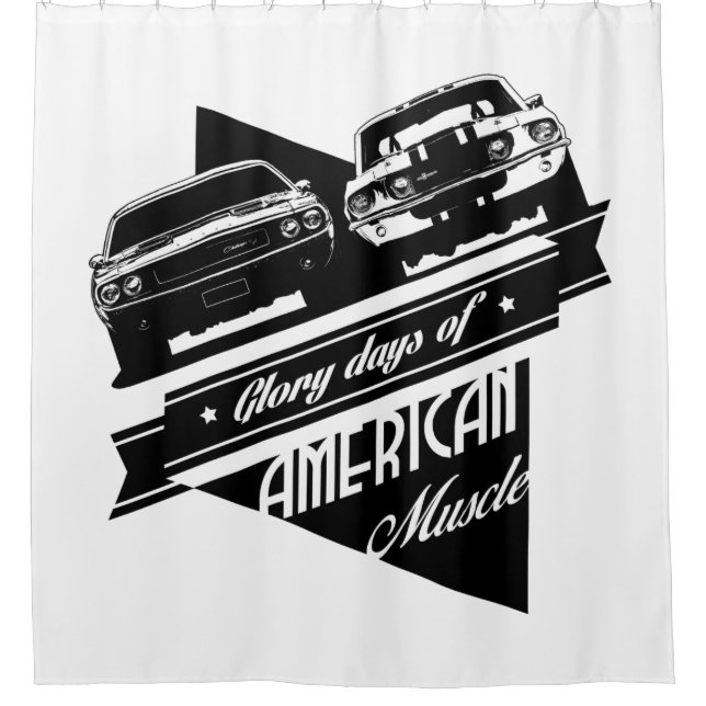 Glory Days Of Muscle Shower Curtain (Front)